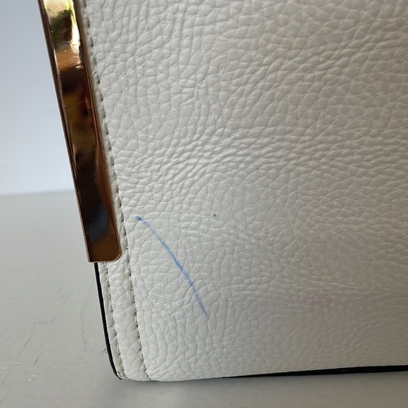 Dasein Women’s Bag Handbag Tote White with Gold Accents Pockets Organize - Picture 14 of 14